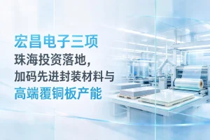 宏昌电子三项珠海投资落地，加码先进封装材料与高端覆铜板产能